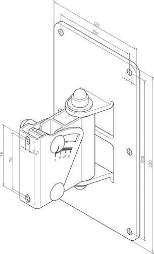KM K&M König & Meyer 24481.000.55 Speaker Wall Mount | Surround Sound Wireless Home Theater | Single Speaker Bracket | Adjustable Swivel and Tilt | Multipurpose Holds Up to 55 lbs | German Made | Black - Image 2