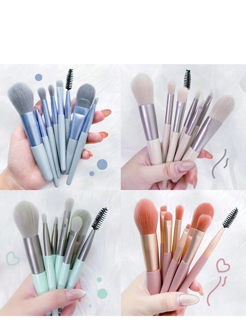 Shein 8 Piece Makeup Brush Kit – Eyeshadow & Blusher Brushes (Multi-Color) - Image 1