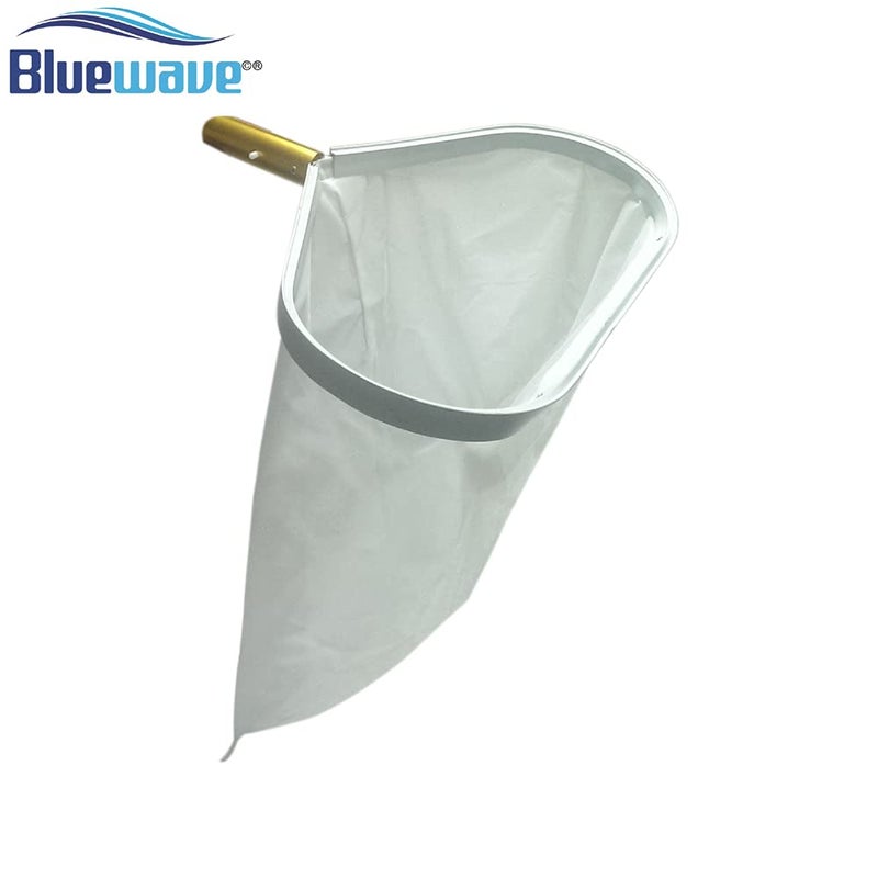 BlueWave Swimming Pool Deep Leaf Rake White Gold Aluminum Handle Fine Mesh Net White Golden Color - Image 2