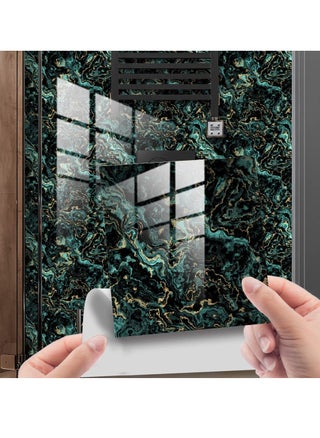 20 Pieces Marble Tile Stickers, PVC Waterproof Oil Proof Self Adhesive Wall Stickers, Suitable for Kitchen Bathroom Home Decor (10x10cm Green) - pzsku/ZDFB64A6AF2E0D38DCD42Z/45/_/1712554526/da2a96f8-24d5-4cab-83e5-da05e5854422