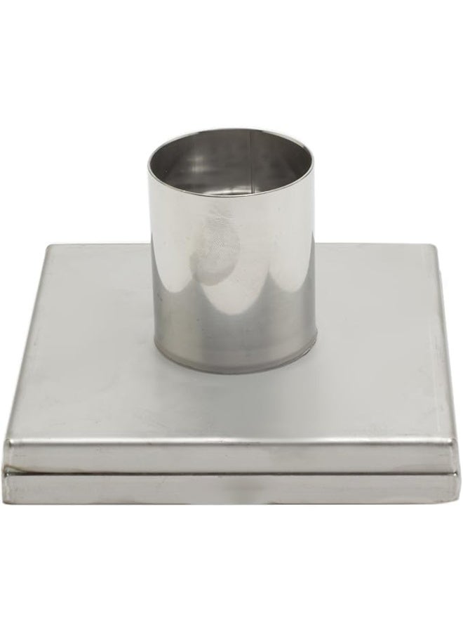 Biella Tile Insert Ss Floor Drain Square With Strainer And Nrv 304 Stainless Steel Anti-Clogging Odor Nrv Control Leak-Proof Silver For Kitchen Washroom Etc 4 Inch X 4 Inch X 2 Inch - Image 5