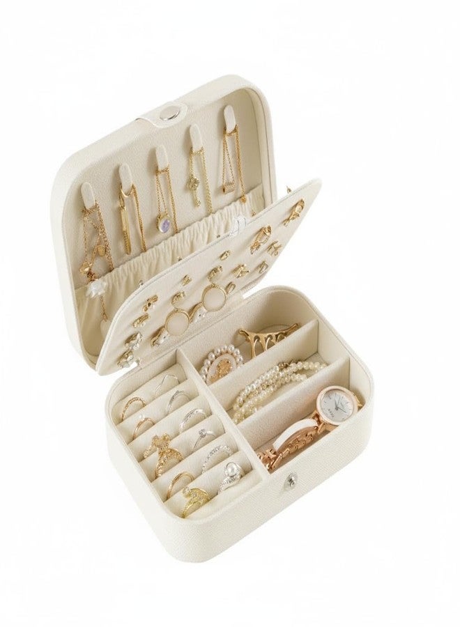 PTDTSHOU Jewelry Box for Rings, Necklaces, Bracelets, PU Leather Earring Holder Organizer Storage - Image 1