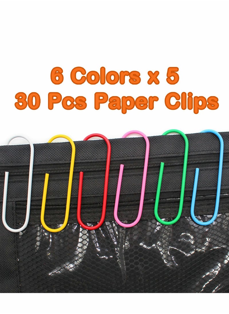 Excefore 30 Pack Paper Clips 4 Inch Large Sheet Holder Mega Paperclips Jumbo Size 10cm Clips Paper Holder for Files Documents Work Organizing Home Office School Supplies(Rustproof and Multicolored)  - Image 3