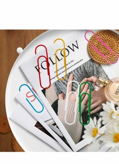 Excefore 30 Pack Paper Clips 4 Inch Large Sheet Holder Mega Paperclips Jumbo Size 10cm Clips Paper Holder for Files Documents Work Organizing Home Office School Supplies(Rustproof and Multicolored)  - Image 4