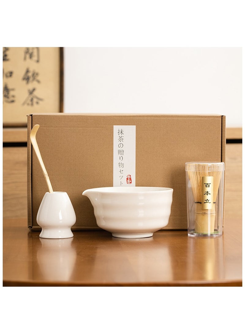 GuRiver 4PS Matcha Whisk Set Bamboo Matcha Tools for Stirring Matcha Tea Matcha Tea Tool Matcha Tea Set Traditional Tea Set Matcha Green Tea Makin - Image 1