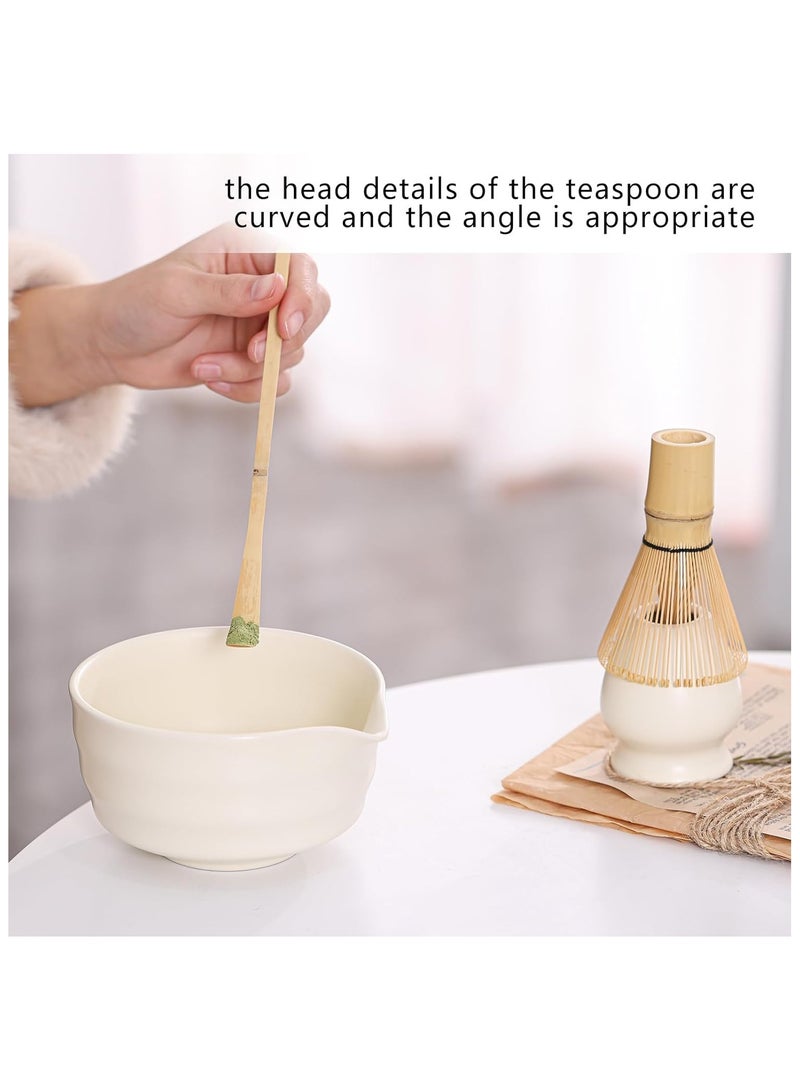 GuRiver 4PS Matcha Whisk Set Bamboo Matcha Tools for Stirring Matcha Tea Matcha Tea Tool Matcha Tea Set Traditional Tea Set Matcha Green Tea Makin - Image 3
