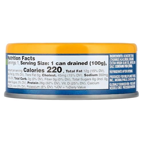 Wild Planet Wild Albacore Tuna in Extra Virgin Olive Oil, 5 oz - Image 2