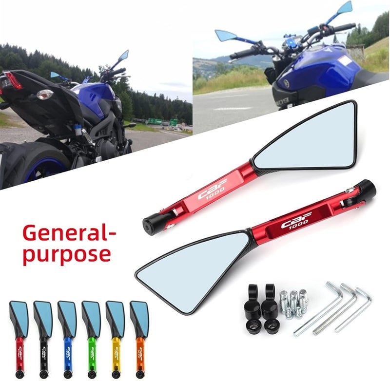 QASULER Universal Motorcycle Rearview Mirrors - Image 5