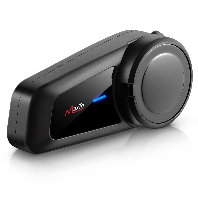 MAXTO Motorcycle Bluetooth Headset M2Motorbike Helmet Bluetooth 50 Headset 6Way 3280Ft Intercom Communication System with IP65 Waterproof CVC Noise Cancellation Stereo Music FM for All Helmets - Image 2