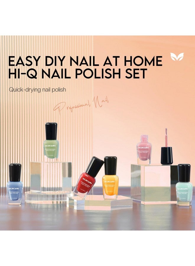 Morovan Nail Polish Set Fingernail: Quick Dry Nail Polish Kit Regular Nail Polish Bulk 0.25 oz Finger Nail Polish Pack Glossy Toenail Polish DIY Gifts for Women - Image 2