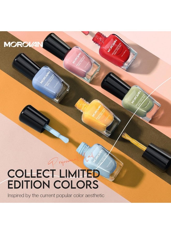 Morovan Nail Polish Set Fingernail: Quick Dry Nail Polish Kit Regular Nail Polish Bulk 0.25 oz Finger Nail Polish Pack Glossy Toenail Polish DIY Gifts for Women - Image 3