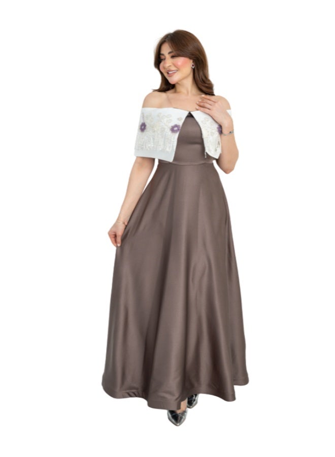 Enchanting Purple Flower Dress A Regal Masterpiece of Romance & Glamour  - Image 2