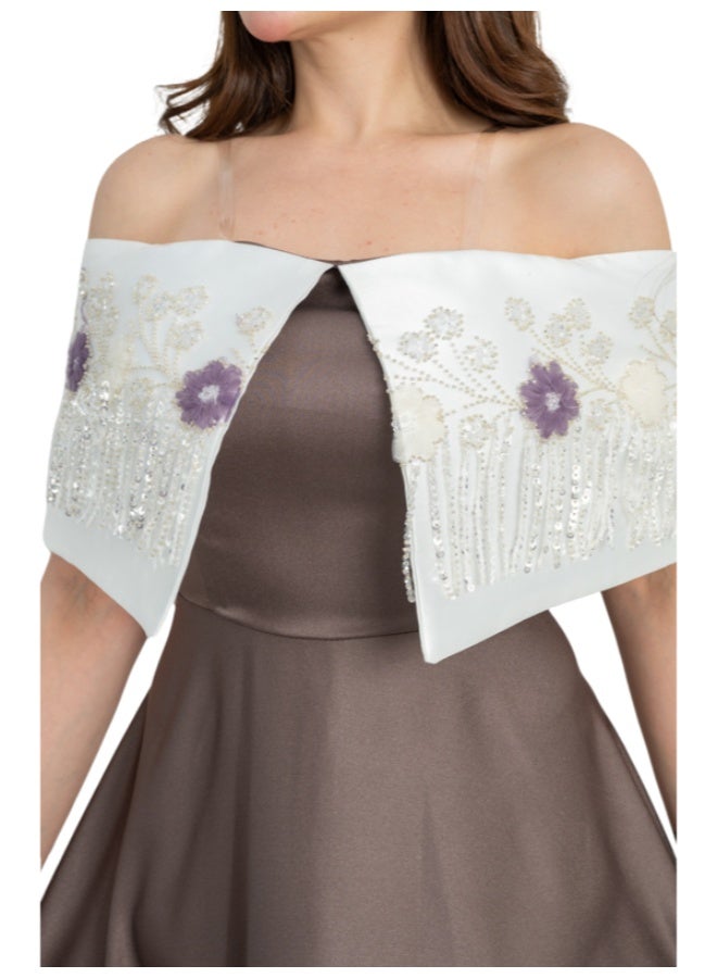 Enchanting Purple Flower Dress A Regal Masterpiece of Romance & Glamour  - Image 1