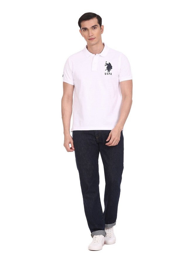U.S. Polo Assn. U.S. POLO ASSN. Men's Solid Slim Fit Polo Shirt (USTSHC0060_White XL) - Image 4