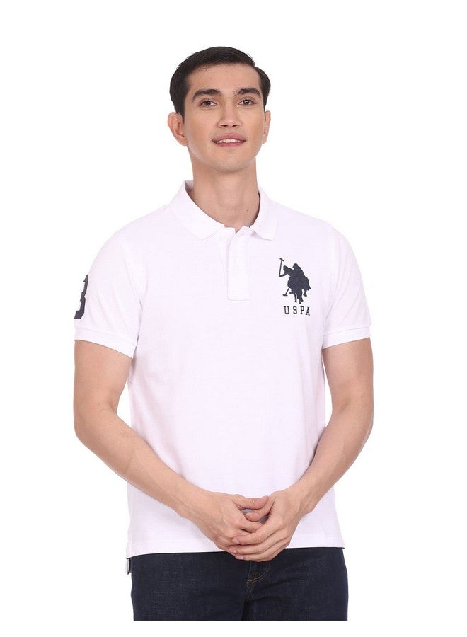 U.S. Polo Assn. U.S. POLO ASSN. Men's Solid Slim Fit Polo Shirt (USTSHC0060_White XL) - Image 1