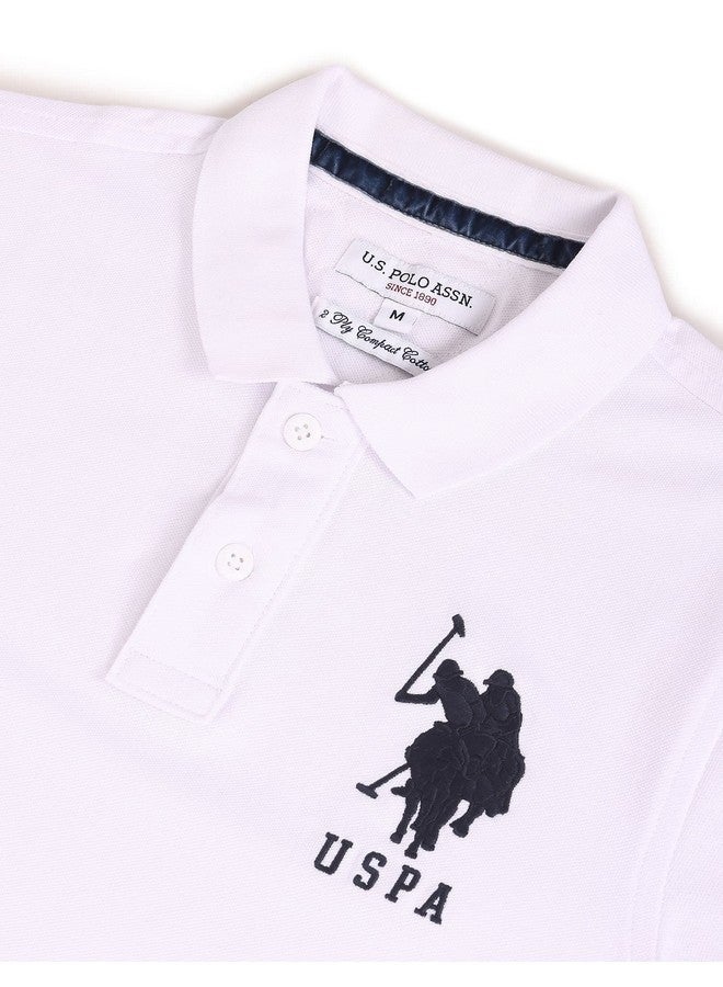 U.S. Polo Assn. U.S. POLO ASSN. Men's Solid Slim Fit Polo Shirt (USTSHC0060_White XL) - Image 3