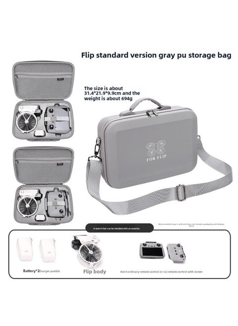 BKANO مناسبة لحقيبة تخزين DJI FLIP DJI FLIP الإصدار القياسي حقيبة تخزين صندوق حقيبة الظهر صندوق محمول - اللون: إصدار قياسي فليب حقيبة تخزين رمادية عالمية - الحجم: 31.4 × 21.9 × 9.9 سم