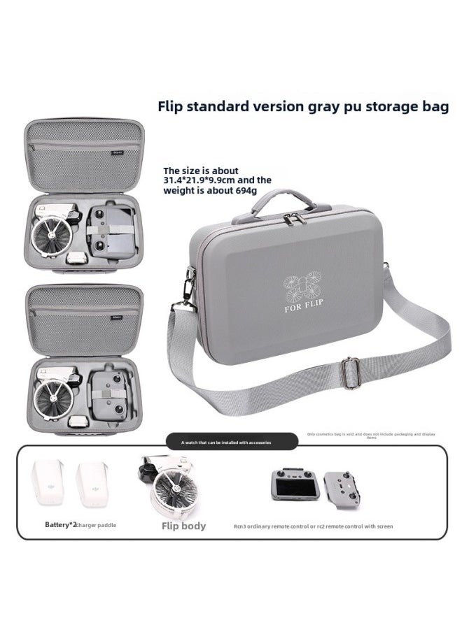 BKANO مناسبة لحقيبة تخزين DJI FLIP DJI FLIP الإصدار القياسي حقيبة تخزين صندوق حقيبة الظهر صندوق محمول - اللون: إصدار قياسي فليب حقيبة تخزين رمادية عالمية - الحجم: 31.4 × 21.9 × 9.9 سم