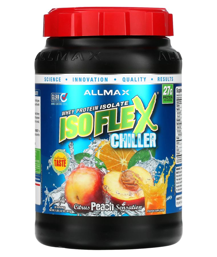 Allmax ISOFLEX® Chiller Whey Protein Isolate Citrus Peach Sensation 2 lbs (907 g)