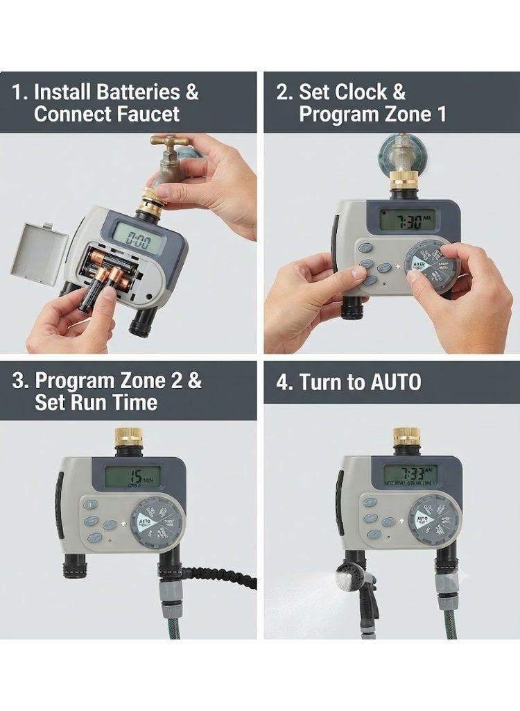 Orbit 94148 'Buddy II' Two-Port Digital Tap Timer - Image 2