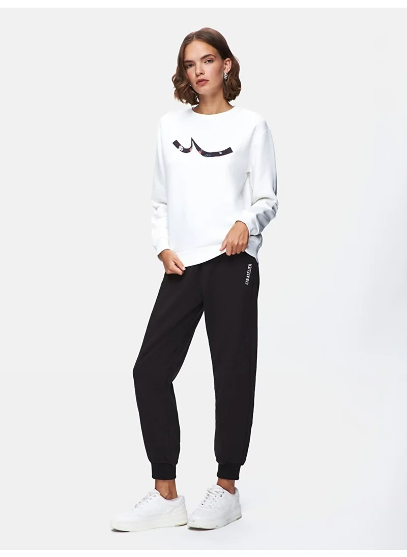 LTB Sign Printed Beige Sweatshirt