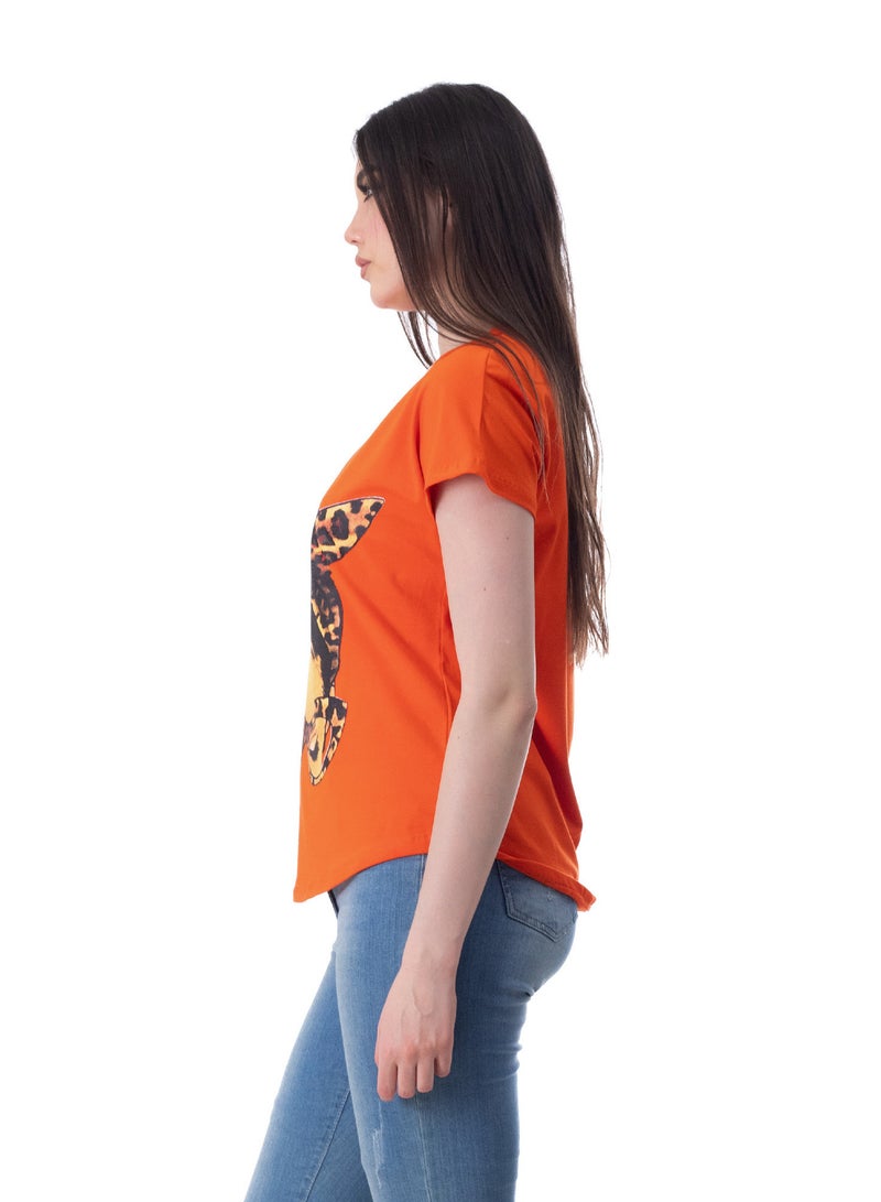 بيبو تيشيرت حريمي اكمام قصيرة مطبوع - Image 2