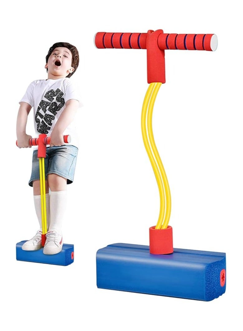 Educational Safe Fun Game Toy Foam Pogo Jumper for Kids, Toddler Training Pogo Sticks with Squeaky Sounds, Bouncy Toy for Boys and Girls, 250 Pound Capacity (blue) - Image 1
