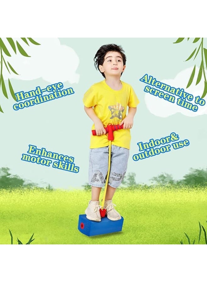Educational Safe Fun Game Toy Foam Pogo Jumper for Kids, Toddler Training Pogo Sticks with Squeaky Sounds, Bouncy Toy for Boys and Girls, 250 Pound Capacity (blue) - Image 5