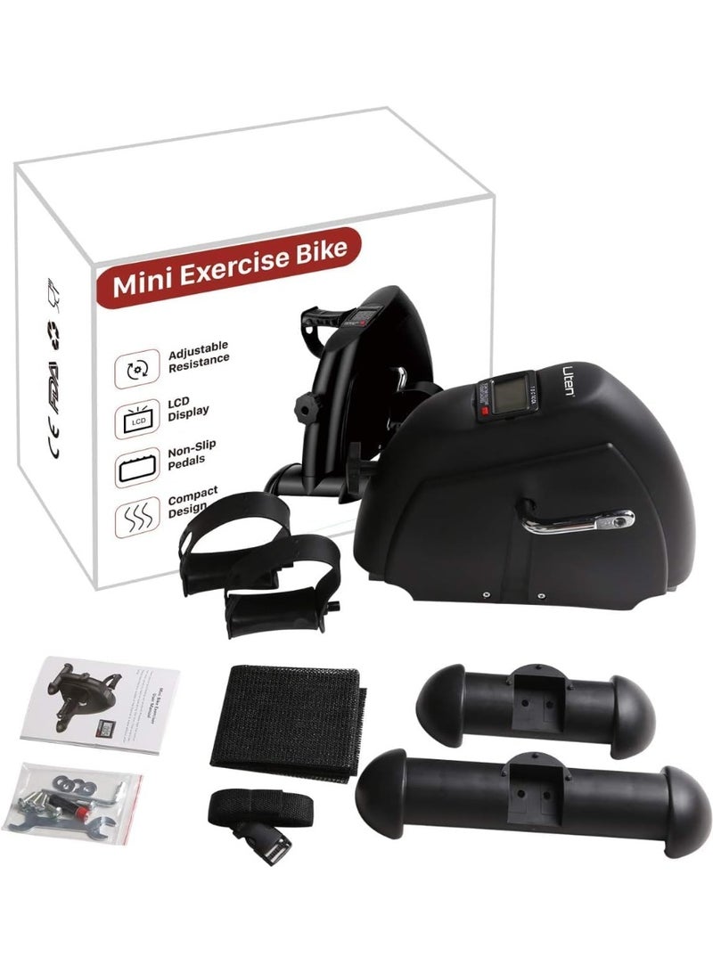 Mini Exercise Bike, TRUE FIT® Under Desk Bike Pedal Exerciser Portable Foot Cycle Arm & Leg Peddler Machine with LCD Screen Displays - Image 4