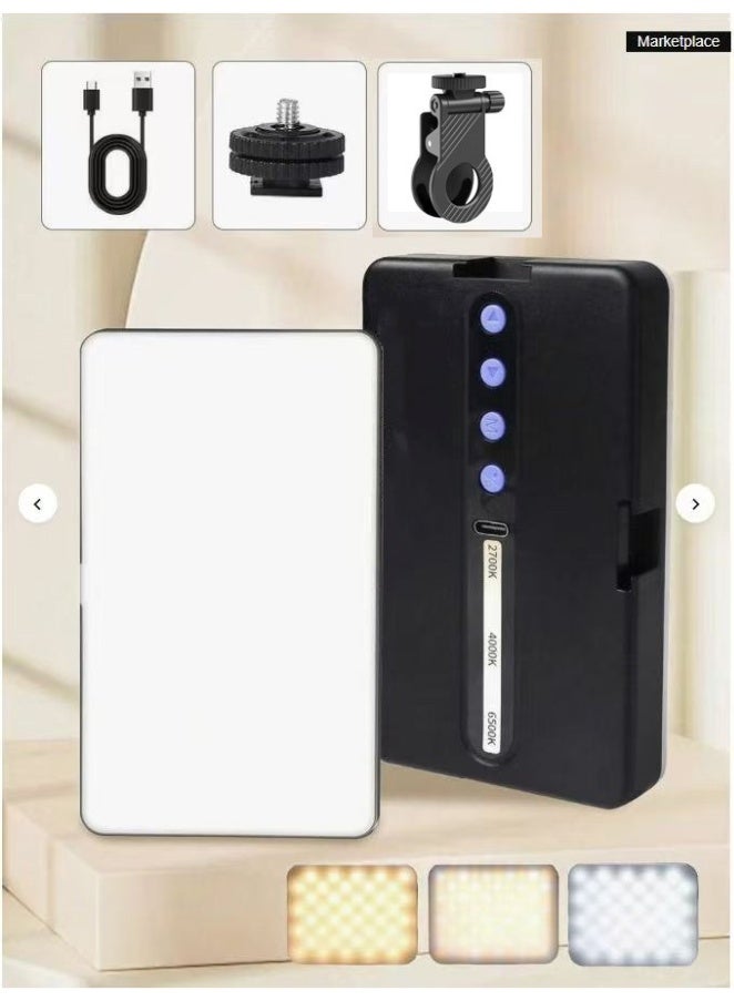 kunshao RGB video light - portable LED camera light panel -360 ° full-color - fast charging -2000mAh battery -24 lighting effects - photography fill light - portable LED camera light - Image 4