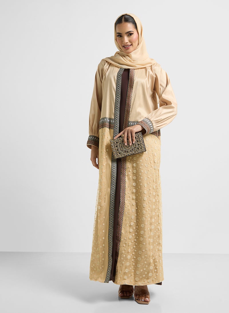 Khizana Puff Sleeve Abaya With Sheila  - Image 5