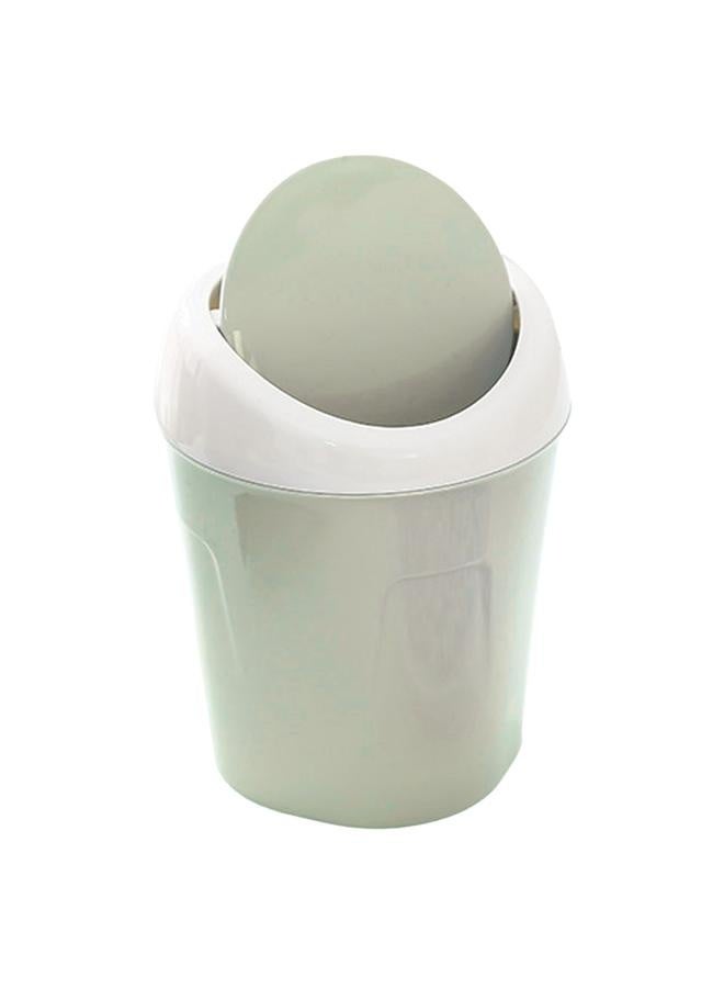 NIBEMINENT Desktop Trash Can Small Mini Plastic Table Garbage Bin with Swing Lid for Living Room Coffee Table S Green  - Image 1