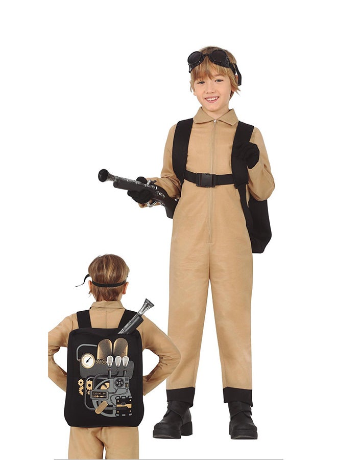 Fiestas Guirca Phantom Hunter ghostbusters Costume, 7-9 Years Includes: Jumpsuit , and Backpack 