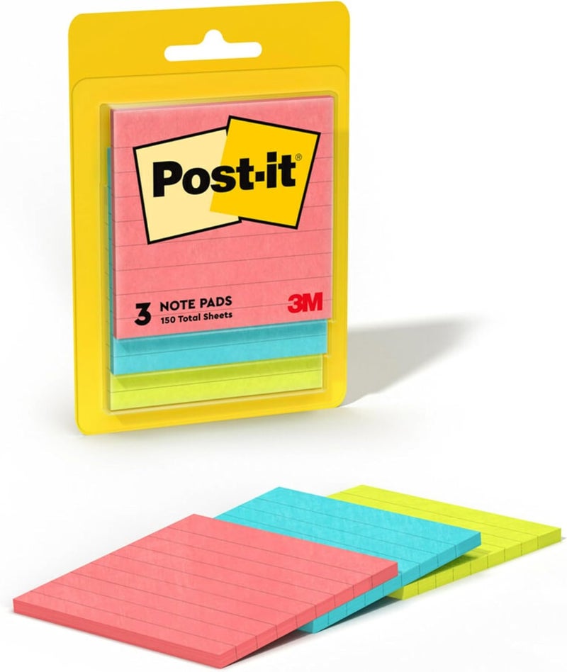 Post It Notes, 3 in x 3 in., 3 Sticky Notes Pads, 50 Sheets per Pad, Poptimistic Collection, School Supplies and Oﬃce Products, The Original Note - Image 1