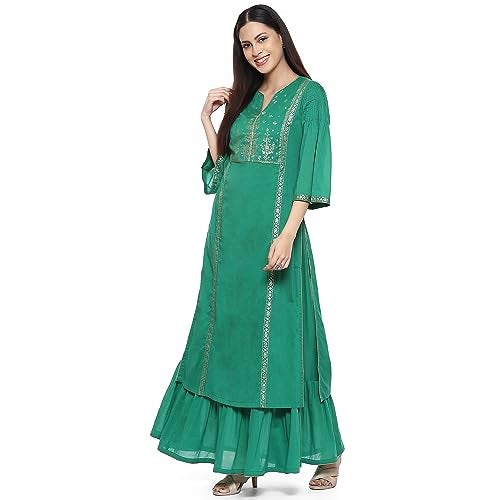 Biba Women Printed Flared Mix and Match(MNMASSORTED14780E_Green_32) - Image 2