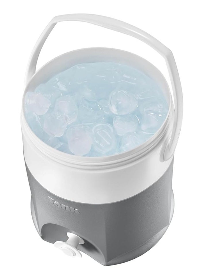ice tank, 6 liters, silver color, with internal filter