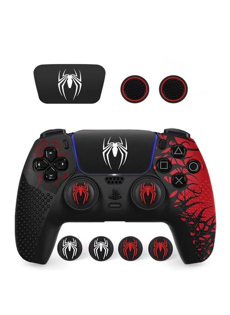 Upgrade Ps5 Controller Skin, Ps5 Controller Accessories, 6 Pcs Thumb Grip Gaps with Touch Pad Sticker, Soft Silicone Grip Cover for PlayStation 5 DualSense Control - Image 1