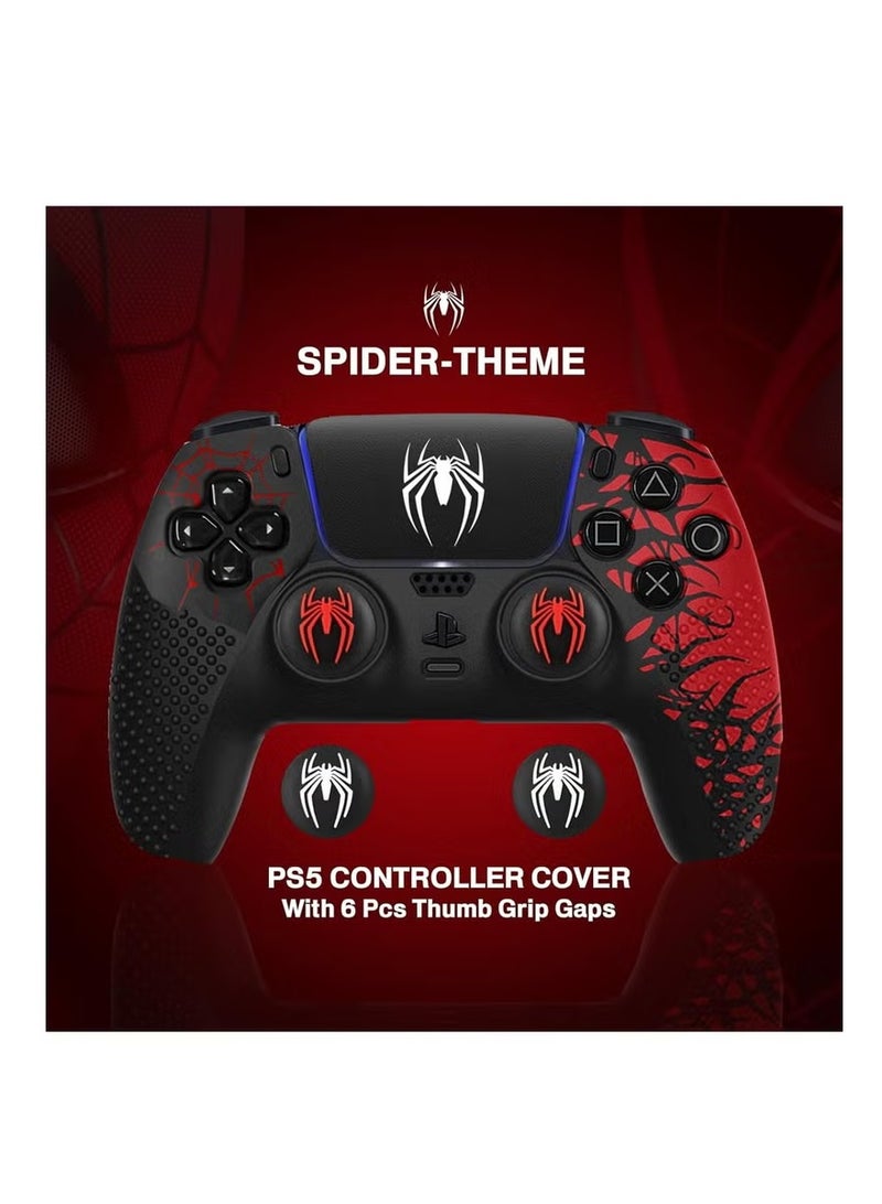 Upgrade Ps5 Controller Skin, Ps5 Controller Accessories, 6 Pcs Thumb Grip Gaps with Touch Pad Sticker, Soft Silicone Grip Cover for PlayStation 5 DualSense Control - Image 2