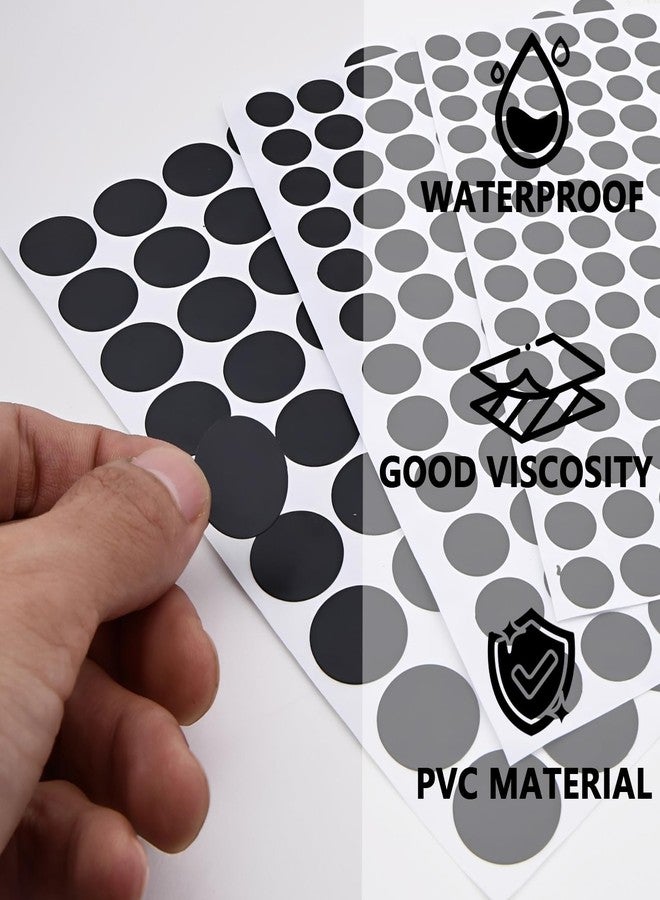 Cranviech 290 Pcs Screw Hole Cover Stickers, PVC Screw Hole Cover Caps, 3 Sheets 12mm 15mm 21mm Self-Adhesive Dustproof Sticky Decals, for Wood Furniture Cabinet (Black) - Image 3