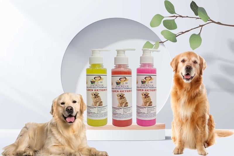 SWACCH Premium Shampoo for Golden Retriever 200MLCombo Pack of 3 Lemon Jasmine Rose - Image 2