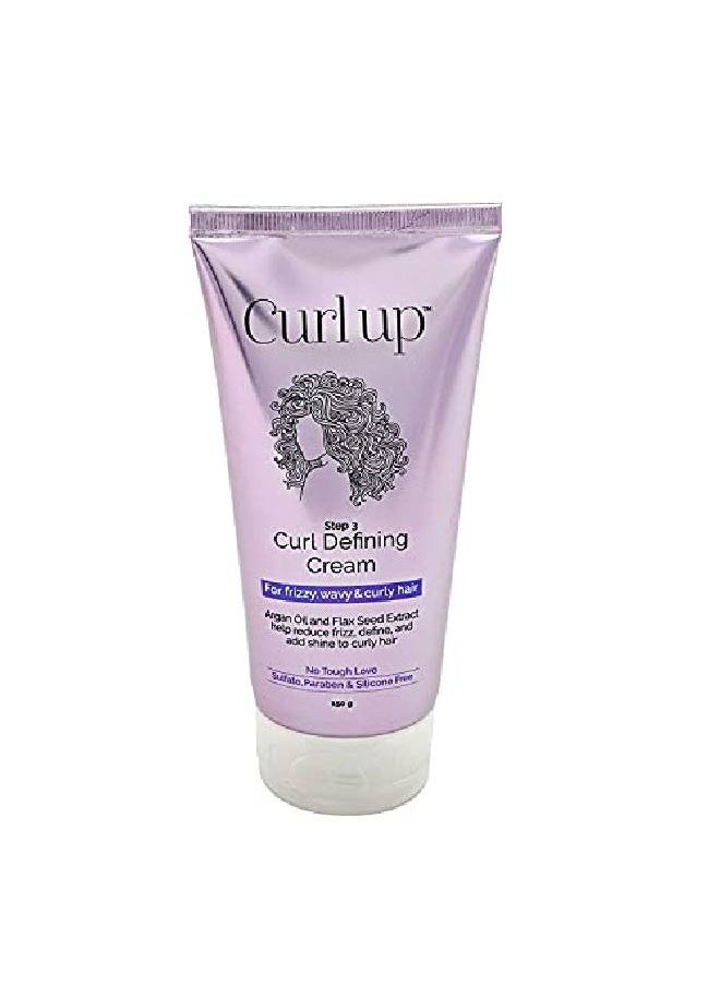 Curl Up Curl Defining Cream All In One Leave In Conditioner Moisturizes Enhances l Curl Definition & Provides Medium Hold to Dry Frizzy Wavy & Curly Hair 150g  - Image 1