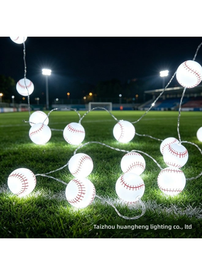 2026 World Cup Theme Scene Decoration Atmosphere Setup – Light Source Power: 8-function battery box - 6 meters 40 lights; Light Color: Basketball - Warm Light - Image 3