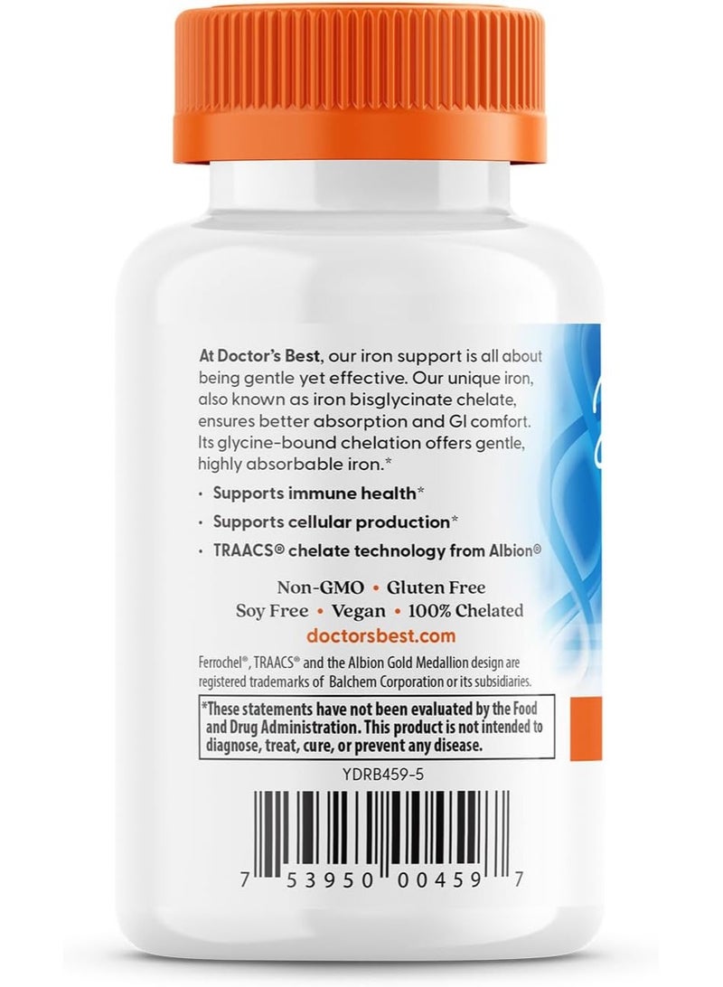 Doctor's BEST High Absorption Iron 100% Chelated with Ferrochel120T - Image 2