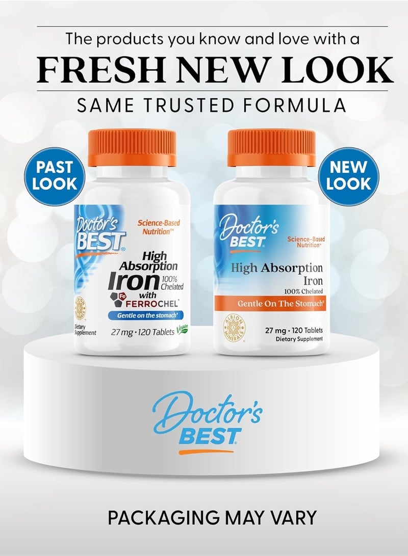 Doctor's BEST High Absorption Iron 100% Chelated with Ferrochel120T - Image 4
