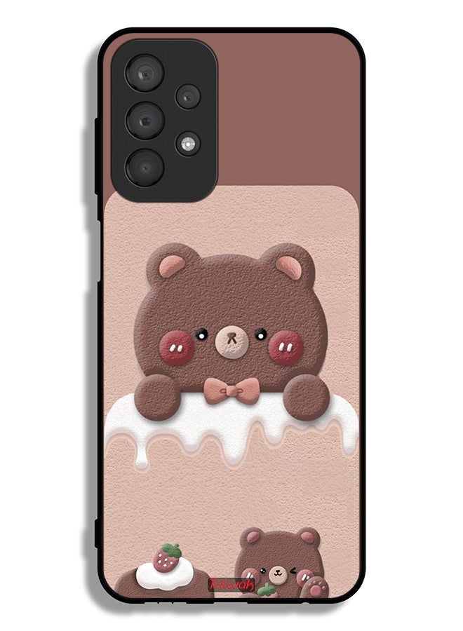 Tolwak Samsung Galaxy A23 4G Protective Case Cover Bear Strawberry - Image 1