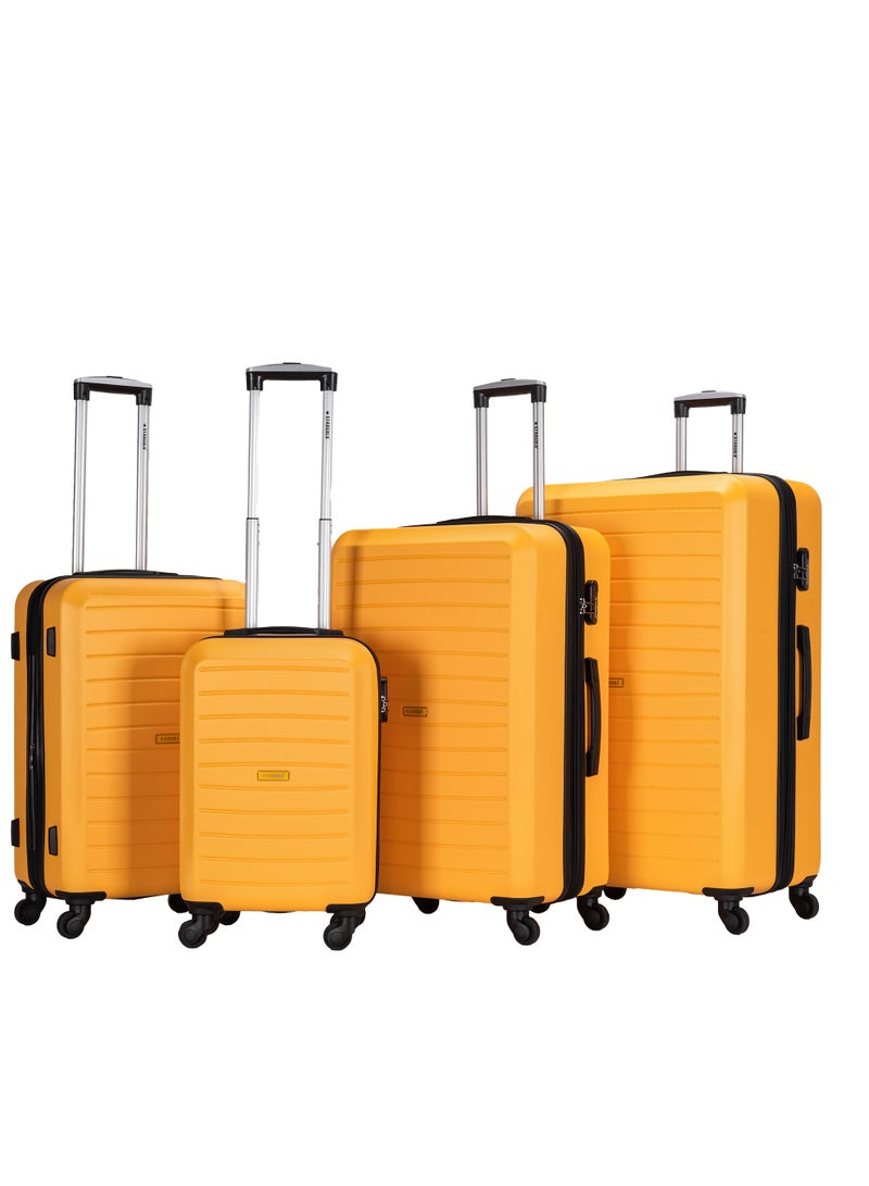 ستارجولد مجموعة حقائب سفر من 4 قطع (20/24/28/32 بوصة) - حقائب سفر صلبة من مادة ABS بسحاب قابل للتمدد، وعجلات دوارة 360 درجة، وقفل رقمي - حقيبة سفر خفيفة الوزن بعجلات - Image 1
