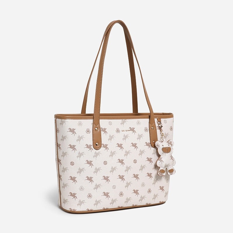 [Same Style As Zhao Zhaoyi] Lulu Pegasus Tote Bag, Large-Capacity Commuter Handbag, Crossbody Bag For College Students Attending Classes - Image 5