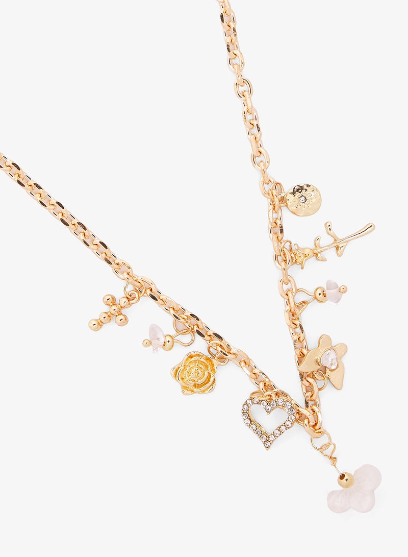 Ginger Gold Necklace With Charms - Image 2
