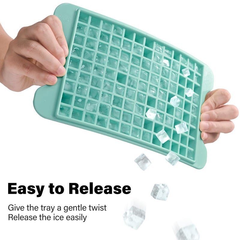 FDDBI Mini Ice Cube Tray for Freezer: FDDBI Small Ice Trays for Freezer with Bin - 117Ã—4PCS Easy Release Nugget Ice Tray - Crushed Ice Tray with Container - Image 4