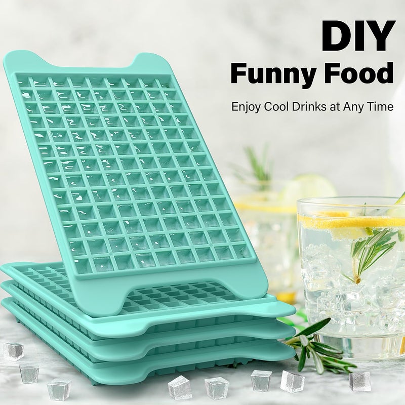FDDBI Mini Ice Cube Tray for Freezer: FDDBI Small Ice Trays for Freezer with Bin - 117Ã—4PCS Easy Release Nugget Ice Tray - Crushed Ice Tray with Container - Image 5